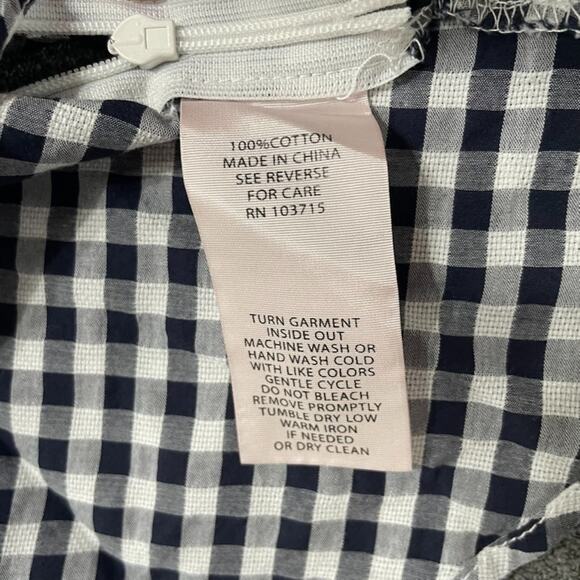 Nanette Lepore Women’s S Gingham Peplum Top Y2K Summer Classic - Picture 7 of 9